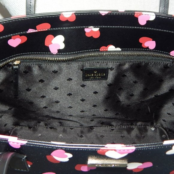 Kate Spade Margareta Shore Street Flutter Hearts Top Zip Large Tote Bag NWT - Picture 9 of 9